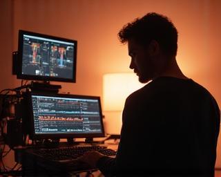 Film set with innovative layered soundscapes and visual effects