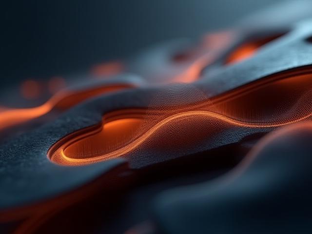 Sonic layering sculpture with abstract audio waves visualization